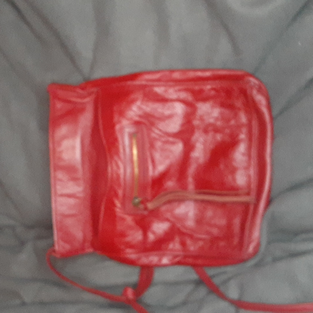 Johnny was red crossbody leather purse